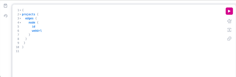 Screenshot of a public projects request via the GitLab GraphQL API