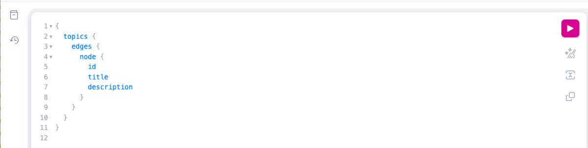 Screenshot of a public topics request via the GitLab GraphQL API